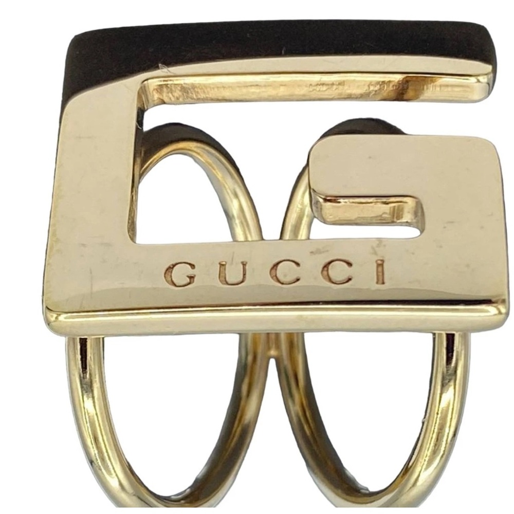 Authentic Gucci Gold Logo Scarf Ring